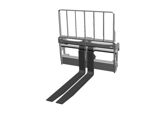 Vorkenbord met vlottende vorken en hydraulische positionering van de vorken (Pmax = 4500 Kg L=1200 sectie 120×50 ZM2)